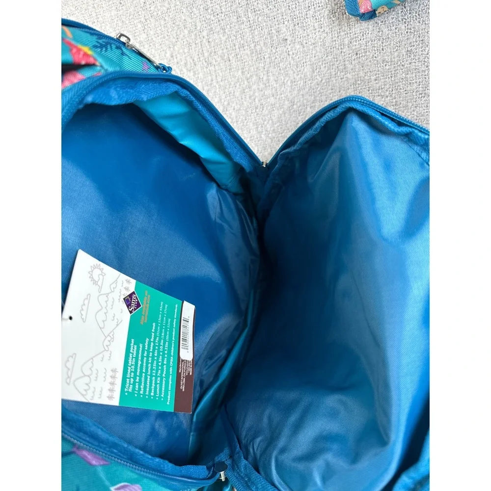 New Crckt Mermaid 3 Piece Backpack Lunch Kit Accessory Pouch Kids School Set NWT